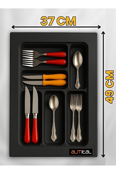 almital mobilya aksesuarları furniture accessories 37x49 cm 6 gözlü Antrasit ...