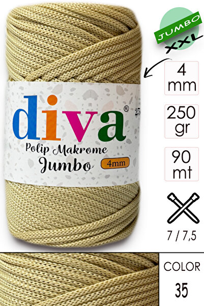 Diva İplik PP Макроме Джумбо 250 г (4 мм) 35 Нохут