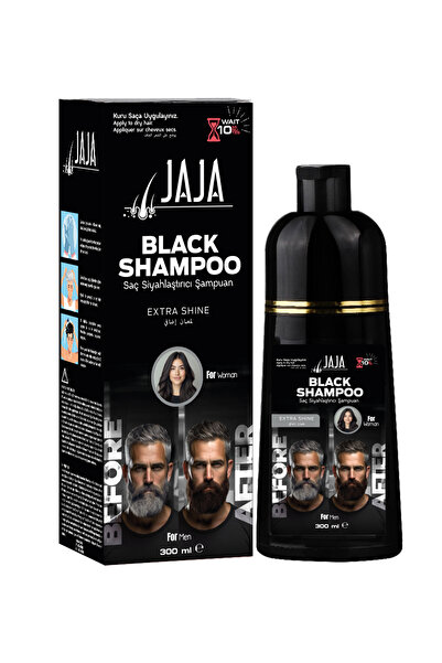 Jaja Black Hair Shampoo Beyaz Saçlar İçin Saç Siyahlaştırıcı Şampuan 300 ml