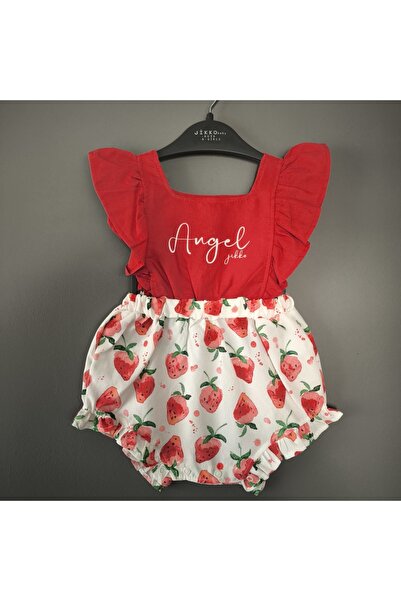 Renata's Baby Girl Summer Fruit Print Tape Short Jumpsuit Romper Salopet