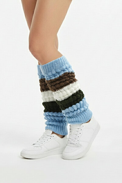 KARDEŞLER ÇORAP Women's Winter Colorful Knee Pads Leggings Socks