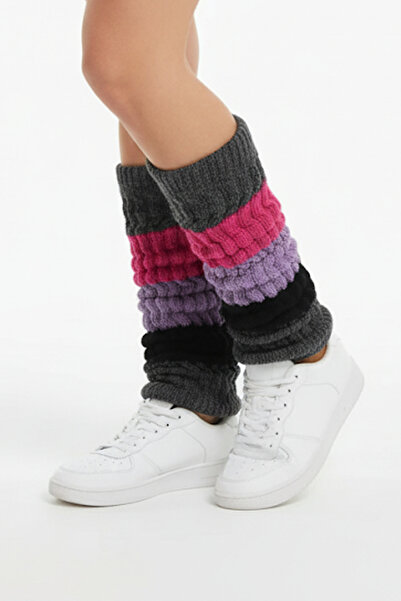 KARDEŞLER ÇORAP Women's Winter Colorful Knee Pads Leggings Socks