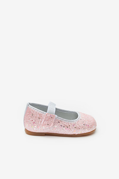 Le Mabelle Pink Butterfly Glitter Girls' Ballerina Shoes