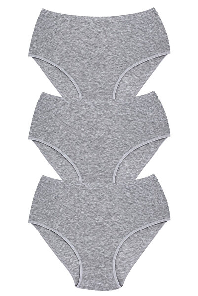 Öts Women's Gray 3-Piece Rib Panties