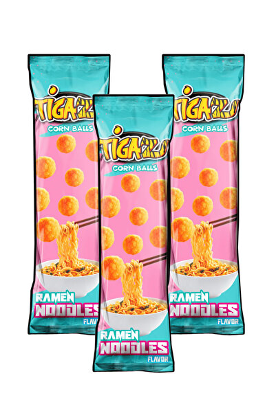 TİGAZ Ramen Tavuk Noodle Aromalı 20 Gr Mısır Cipsi (3 Adet)