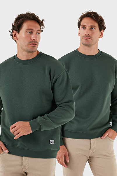 Buratti Ανδρικό φούτερ Regular Fit Crew Neck με λουράκια, συσκευασία 2 τεμαχίων SWEAT 5905255S2