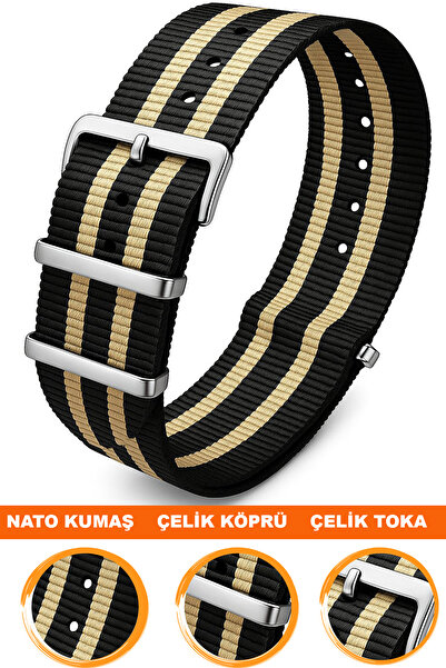 COBRA 20mm Fossil-Welder-Casio-Seiko-Omega-Armani Saat Uyumlu Nato Tekstil Ku...