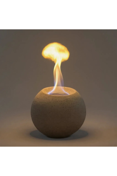 bi ondan bi bundan Masa Üstü Küre Beton Ateş Çukuru Bacasız Şömine H:10cm