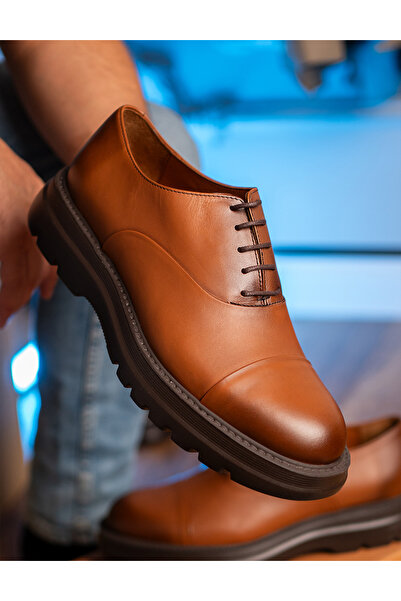 Deery Men's Genuine Leather Tan Color Casual Shoes