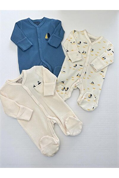 Necix's Altıntaş Baby Sailing Patterned One Size Jumpsuit