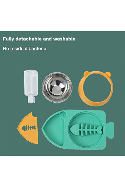 Manolex Water and food dispenser for small/medium cats and dogs, 33 x 18 Cm, Multicolor