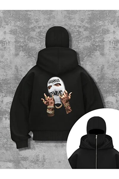 LAND MODA سترة صوفية للجنسين من Snow Masked Ninja من الصوف السميك بخيطين