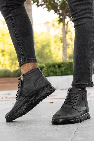 By Oxford Su&soğuk Geçirmez Kürklü Garantili DİKİŞLİ Kışlık Fermuarlı Bot Kauçuk Taban Sağlam