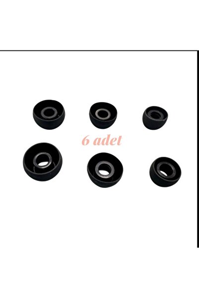 emrebilisim Yumuşak Silikon Kulaklık [4 mm] Uçları 6 Adet ( 2x Küçük - 2x orta - 2x Büyük )
