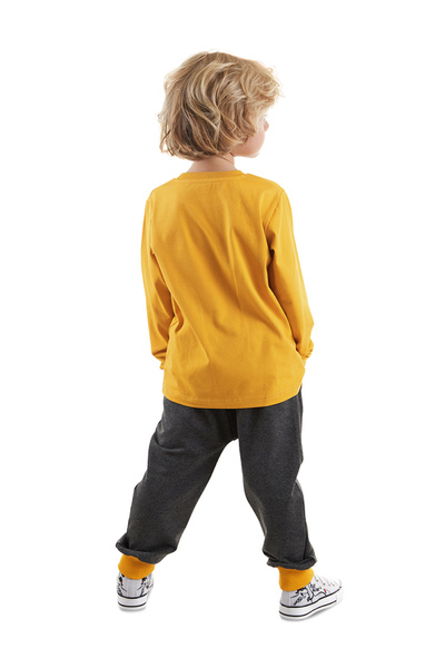 Denokids Boy's Dinos PaTTErnEd Cool T-Shirt and SwEaTpanTs SET