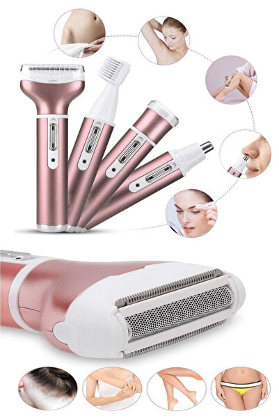 ROWENAROSE 4 Başlıklı Süper Lüx Epilatör / Epilasyon Aleti Şarjlı