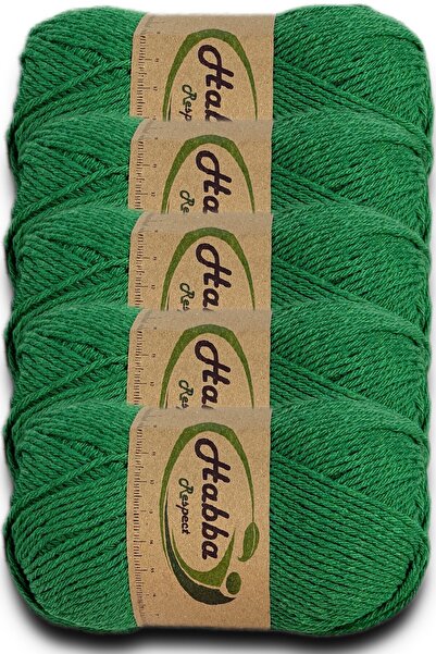 habba respect Habba Acrylic 5-Pack -1405-Green- Export Surplus Economical Hand Knitting Yarn