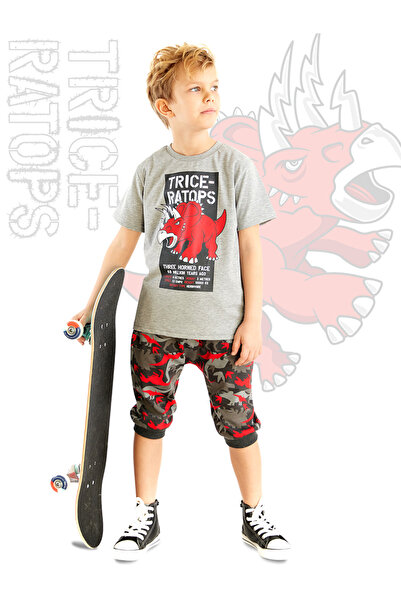 MSHB&G Triceratops Boy T-shirt Capri Shorts Set