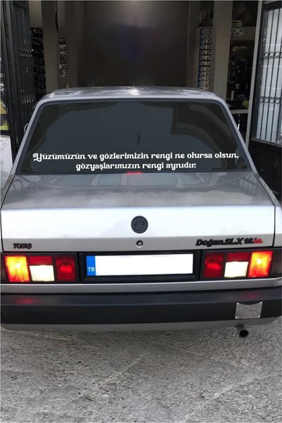 pınaxar Car Glass Lettering Sayings Commercial-Service-Filled-Panelvan Long S...