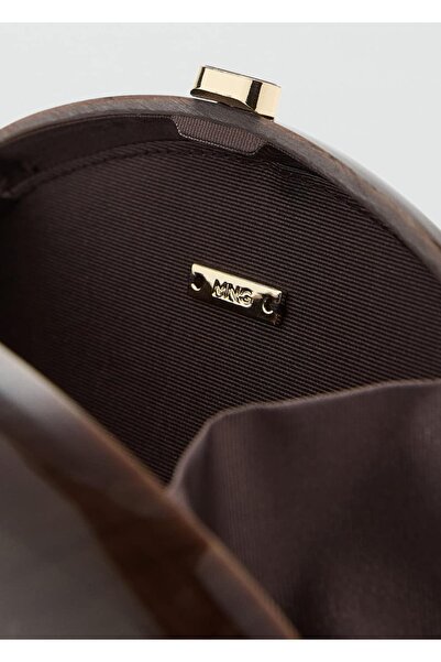 MANGO Woman Oval clutch çanta