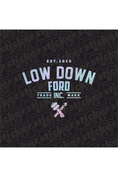 pınaxar Low down Ford Rear Window Hologram Sticker 20 X 15.5 cm