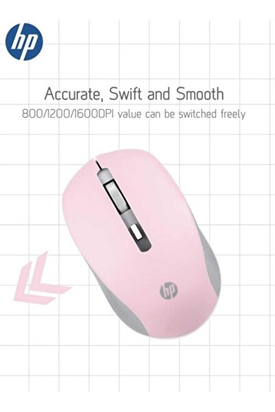 HP S1000 Plus Kablosuz Sessiz Mouse Pembe | Ramwhite Türkiye Garantili