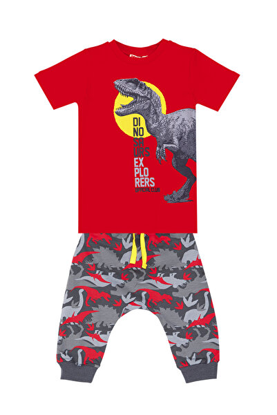 Denokids Dino Erkek Çocuk T-shirt Kapri Şort Takım