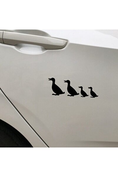 habune Aile Vinil Araba Sticker Karikatür Hayvan Ördek Tasarım Araba Tampon P...