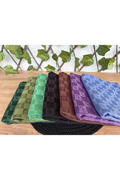 Blotch Tesettür Tarz Modern Ve Şık Son Moda Kapalı Harf Desenli Zümrüt Yeşili...