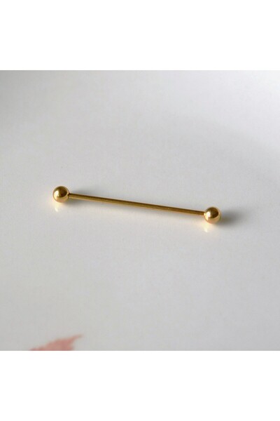 Heppii Cerrahi Çelik Industrial Piercing Köprü Piercing Gold Renk