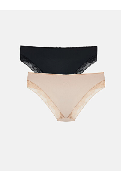 LC Waikiki New Season Lace Detailed Bikini Panties 2 Pack - S45425Z8