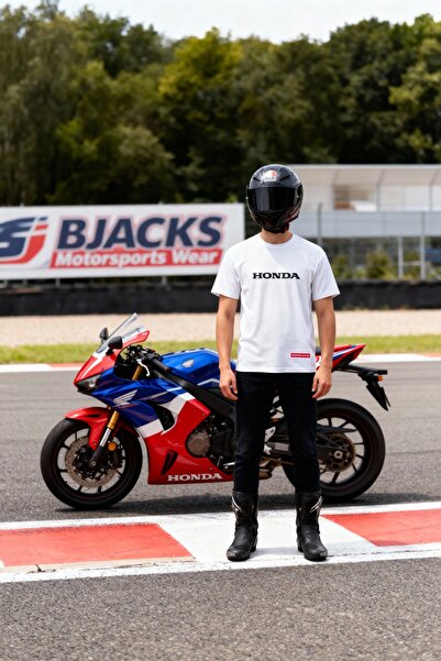 BJACKS Motorsports Wear Tricou premium cu imprimeu Honda pentru pasionații Honda