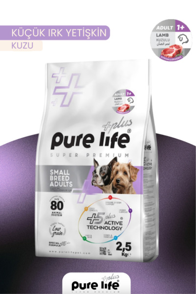 PureLife Plus Kuzulu Küçük Irk Yetişkin Köpek Maması 2,5 Kg