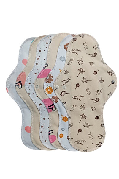 Ponped Bamboo Washable Natural Women's Pads 12 Pack (XL Size)