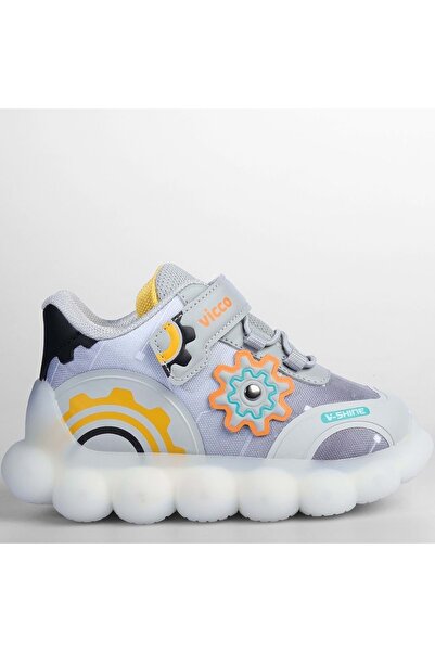 Vicco Port Orthopedic Sole Lighted Children's Boots Black