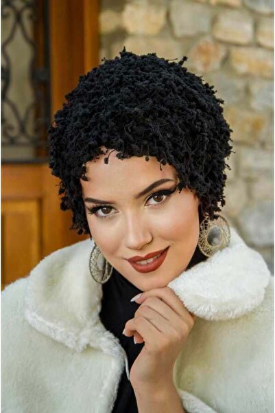 Aişe tesettür Siyah Makarna Boru Bone