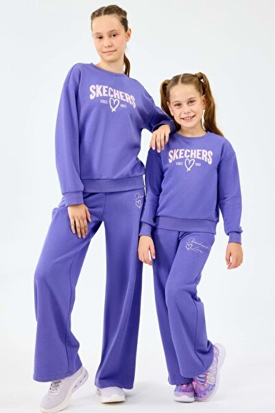 SKECHERS Φούτερ για κορίτσια SK2520080 Lw Fleece Crewneck ΜΩΒ