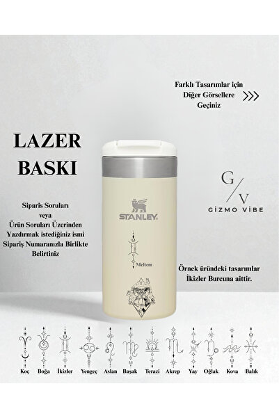 Stanley Kişiselleştirilmiş The Aerolight Transit Termos Bardak 0,35 L Özel Tasarım/İsimli Krem