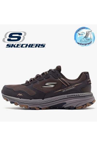 SKECHERS Go Run Trail Altitude 2.0 Pine Ridge 220757 Waterproof Erkek Spor Ayakkabı KAHVERENGİ