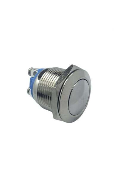 Car19 Yaylı Mini Metal Buton (VİDALI) Krom Bombeli Tip Aç-Kapa Bas/Çek Mini Korna Düğmesi