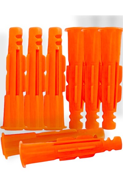 Turuncu 8mm Roket Dübel 30’lu Paket– Güçlü ve Dayanıklı Montaj Çözümü