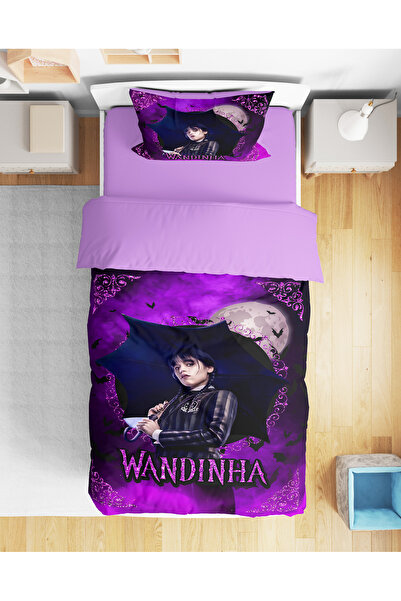 Erays Home Wandinha Wednesday 3D l طقم غطاء لحاف مفرد مطبوع بدون ملاءات سرير ...