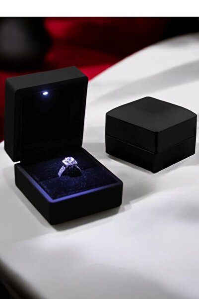 RAWEZON Işıklı Yüzük Kutusu –(BOŞ KUTUDUR) Sevgiliye Özel Evlilik Teklifi Tektaş Kutusu
