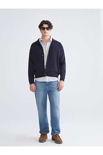 LC Waikiki Xside Standard Fit Polo Collar Men's Knitwear Cardigan