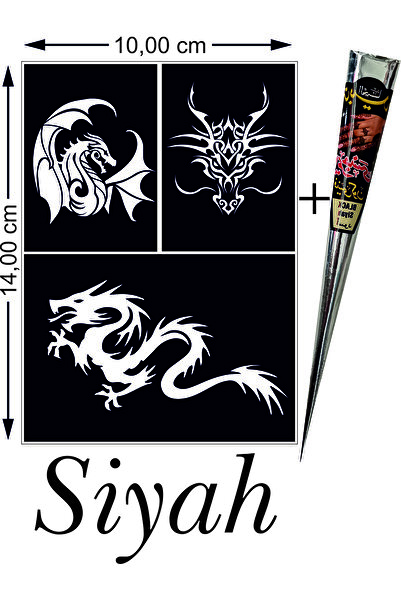 Eymen Kına Kalıbı (Geçici Dövme Şablonu) +Siyah Hint Kınası