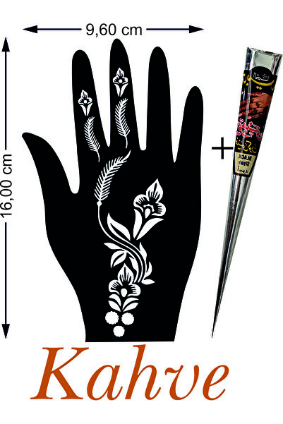 hennadibace Kına Kalıbı (GEÇİCİ DÖVME ŞABLONU) Hint Kınası Henna Tattoo Stenc...