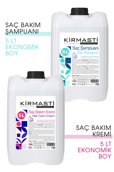 Kırmastı Profesyonel Saç Bakım Şampuanı ve Saç Bakım Kremi Avantaj Paketi Eko...