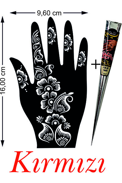 hennadibace Kına Kalıbı (GEÇİCİ DÖVME ŞABLONU) Hint Kınası Henna Tattoo Stenc...