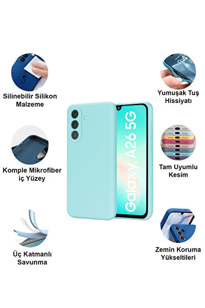 CEPSTOK Samsung Galaxy A26 Kılıf Lansman Premium Silinebilir Silikon
