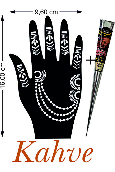 hennadibace Kına Kalıbı (GEÇİCİ DÖVME ŞABLONU) Hint Kınası Henna Tattoo Stenc...